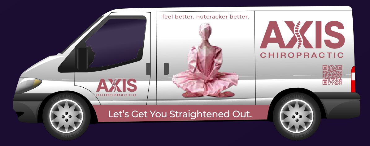 AXIS campaign wrapped on a service van