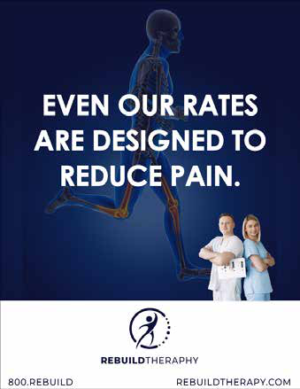 Rebuilt Therapy campaign — even our rates are designed to reduce pain